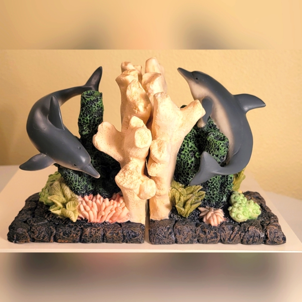 Dolphin Coral Reef Bookends